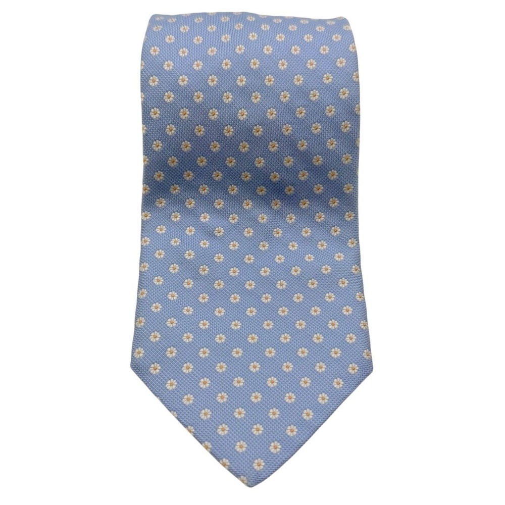 VTG Tommy Hilfiger Mens Blue Daisy Floral Classic Silk Made in USA Neck Tie 60"